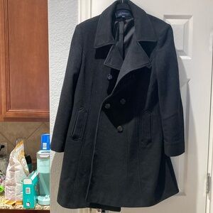 Black Double-Breasted Anne Klein Coat